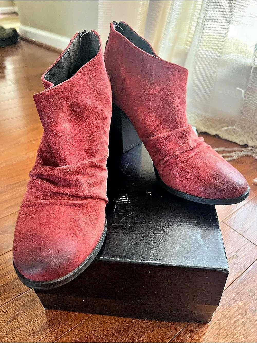 Boutique 9 Red Heeled Ankle Boots
